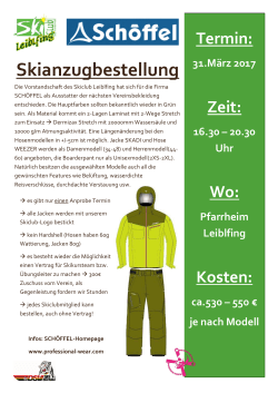 Skianzugbestellung - Skiclub Leiblfing
