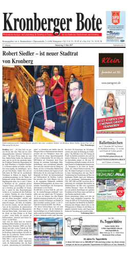 Robert Siedler – ist neuer Stadtrat von Kronberg