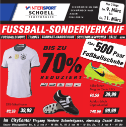 FUSSBALL-SONDERVERKAUF