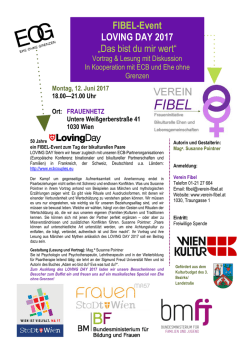 FIBEL-Event LOVING DAY 2017 &bdquo;Das bist du mir wert&ldquo;