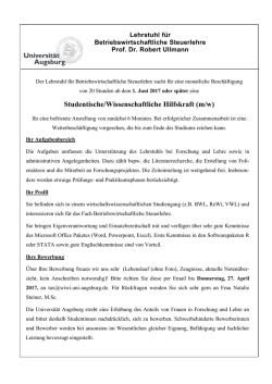 Infos... - wiwi.uni-augsburg