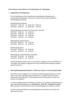 Informationen zu den Arbeiten an den Bahnsteigen und