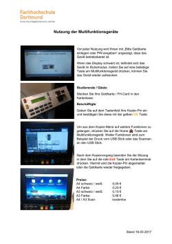 Nutzung der Multifunktionsgeräte
