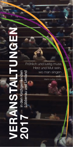 Jahresprogramm Kirchenmusik als - kirche