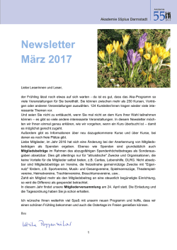 Newsletter März 2017