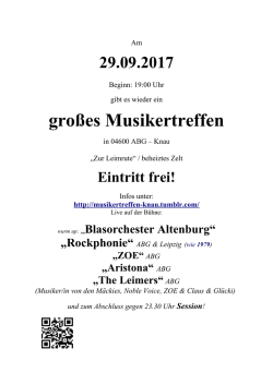 gro&szlig;es Musikertreffen