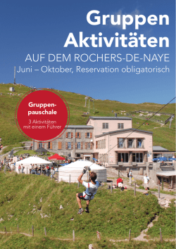 Gruppenaktivit&auml;t Rochers-de-Naye