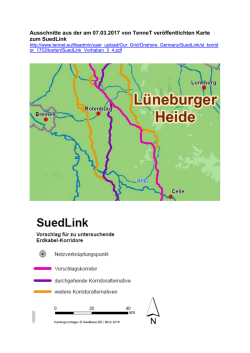 Ausschnitte aus der am 07.03.2017 von TenneT