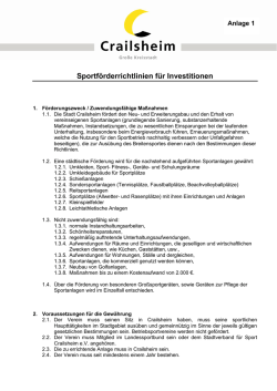 Sportf&ouml;rderrichtlinien