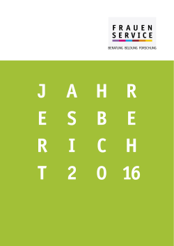 Jahresbericht 2016 - Frauenservice Graz