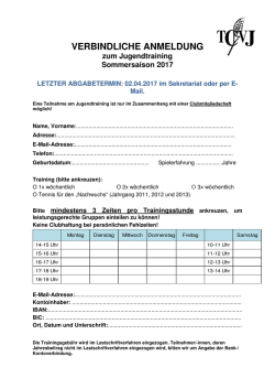 Jugendtraining