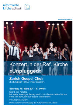 Konzert in der Ref. Kirche «Unplugged»