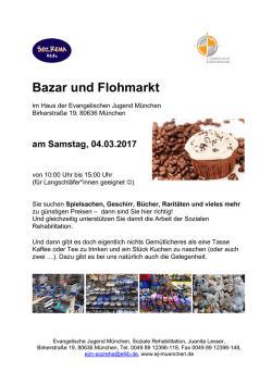 Bazar und Flohmarkt - Evangelische Jugend München