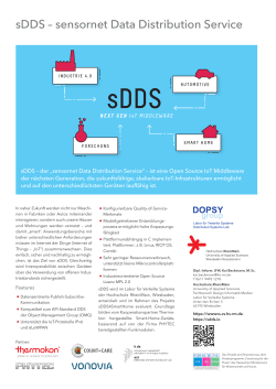 sDDS – sensornet Data Distribution Service