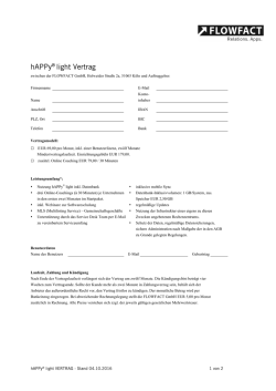 hAPPy&reg; light Vertrag
