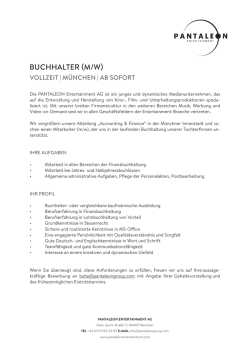 buchhalter (m/w) - Pantaleon Entertainment AG
