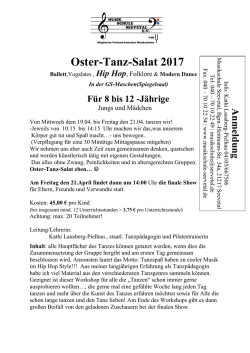 Oster-Tanz-Salat 2017 - Musikschule Seevetal