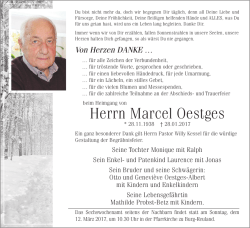 Herrn Marcel Oestges