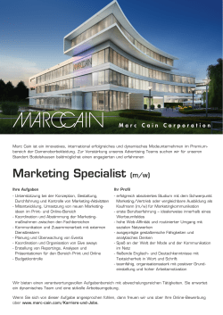 Marketing Specialist (m/w)