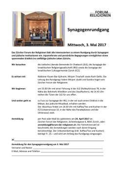 Synagogenrundgang - Zürcher Forum der Religionen