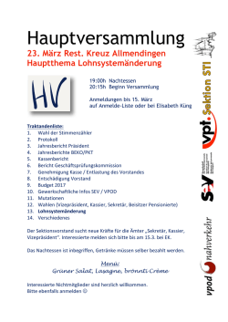 Hauptversammlung - sev