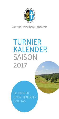 Turnierkalender 2017 - Golfclub Heidelberg