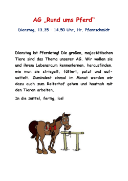 AG „Rund ums Pferd“ - IGS Waldfischbach