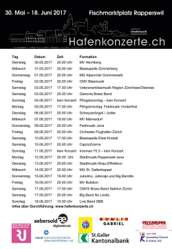 Hafenkonzerte 2017 - Hafenkonzerte Rapperswil-Jona
