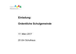 Information Schulgemeinde 2017