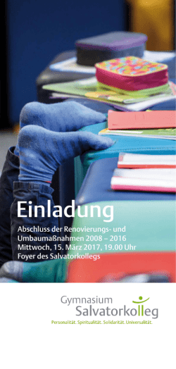 Einladung - Salvatorkolleg