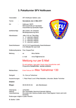 3. Pokalturnier SFV Holthusen