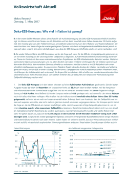 Deka-EZB-Kompass: Wie viel Inflation ist genug?