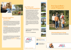 Ihre Gesundheit &ndash; unser Programm