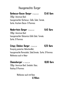Hausgemachte Burger
