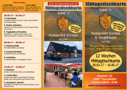 Mittagstischkarte vom 28.03.17 - Europa Restaurant Tremsbüttel