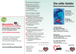 Die stille Gefahr Bauchaortenaneurysma