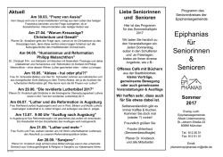 Seniorenprogramm - Epiphaniasgemeinde München