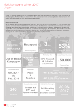 Kurzinfo - Österreich Werbung