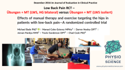 Low Back Pain RCT - Physio Meets Science