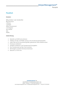Rezept Pizzafisch - KörperManagement