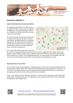 Newsletter 2016/2017-2 - Jugendamtselternbeirat Kreis Steinfurt