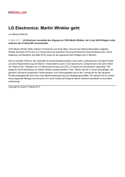 LG Electronics: Martin Winkler geht
