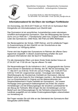 Informationsblatt Infoabend 2017 f&uuml;r Eltern der k&uuml;nftigen F&uuml;nftkl&auml;ssler