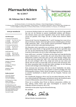 Pfarrbrief Menden St. Vincenz Menden