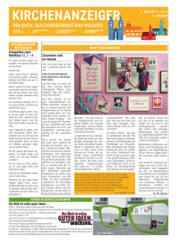 Kirchenanzeiger Nr. - Seelsorgeeinheit Bad Waldsee