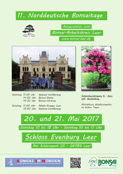 20. und 21. Mai 2017 Schloss Evenburg Leer - Bonsai-Leer