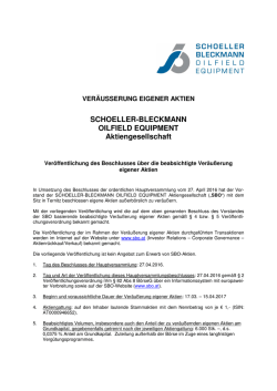 Aktienrückkaufprogramm 2017 Neustart final - Schoeller