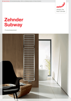 Produktdatenblatt Zehnder Subway