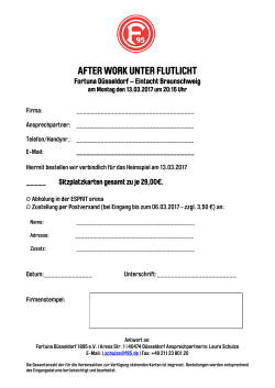 Fax – Antwort - Fortuna Düsseldorf
