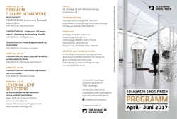 PrOgrAMM - SCHAUWERK Sindelfingen